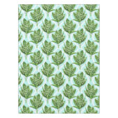 Boeket van lelie van de vallei bloemen op blauw tafelkleed (Voorkant)