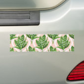 Boeket van lelie van de vallei bloemen op roze bumpersticker (Op auto)
