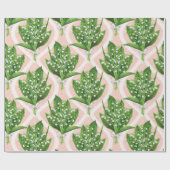 Boeket van lelie van de vallei bloemen op roze cadeaupapier (Vlak)