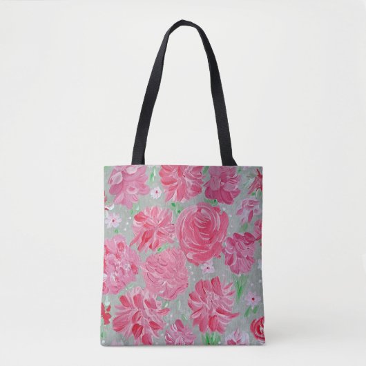 Boeket van Liefde Bloemen Canvas tas (Voorkant)