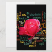 Boeket van liefde: een oprechte uitdrukking briefpapier (Voorkant / Achterkant)