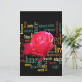 Boeket van liefde: een oprechte uitdrukking briefpapier (Staand voorkant)