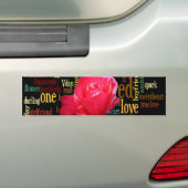 Boeket van liefde: een oprechte uitdrukking bumpersticker (Op auto)