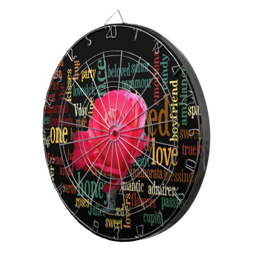 Boeket van liefde: een oprechte uitdrukking dartbord (Voorkant Rechts)