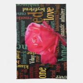 Boeket van liefde: een oprechte uitdrukking theedoek (Verticaal)