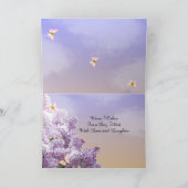 Boeket van Lilacs Verjaardag Kaart (Binnen)