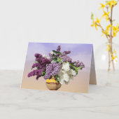 Boeket van Lilacs Verjaardag Kaart (Gele Bloem)