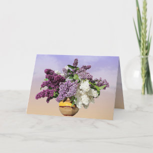 Boeket van Lilacs Verjaardag Kaart