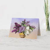 Boeket van Lilacs Verjaardag Kaart (Voorkant)