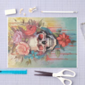 Boeket van Love Lies Bleeding, Goth Schedel & Roze Tissuepapier (Craft)