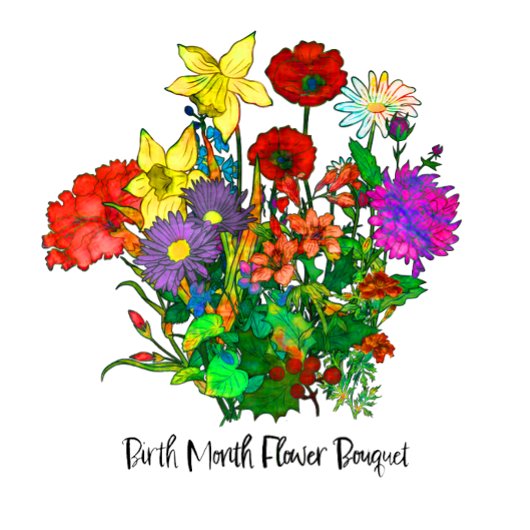 Boeket van Maandelijkse Geboorte Bloemen Trui