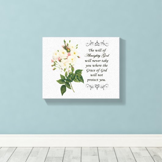 Boeket van mooie witte rozen canvas (Insitu (Houten vloer))