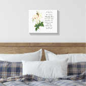 Boeket van mooie witte rozen canvas afdruk (Insitu (Slaapkamer))