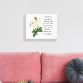 Boeket van mooie witte rozen canvas afdruk (Insitu (Woonkamer))