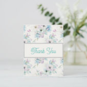 Boeket van pastelbloemen bedankkaart (Staand voorkant)