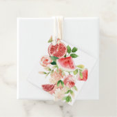 Boeket van Pink Flowers and Fruits Gift Label (In situ)