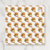 Boeket van Pompoenbloemen Bruidsdouche Bedankjes Labels (Achterkant)