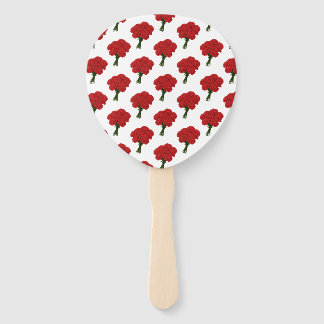 Boeket van rode anjers - Elegante romantische kuns Handwaaier