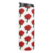 Boeket van rode anjers - Elegante romantische kuns Thermosbeker (Geroteerd rechts)