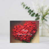 Boeket van rode harten valentijn briefkaart (Staand voorkant)
