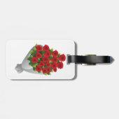 Boeket van rode rozen bagagelabel (Achterkant horizontaal)