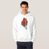 Boeket van rode rozen hoodie (Voorkant volledig)