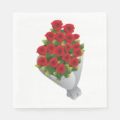Boeket van rode rozen servet (Voorkant)