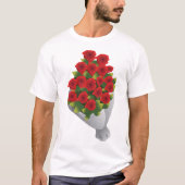 Boeket van rode rozen t-shirt (Voorkant)