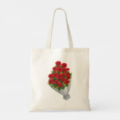 Boeket van rode rozen tote bag (Achterkant)