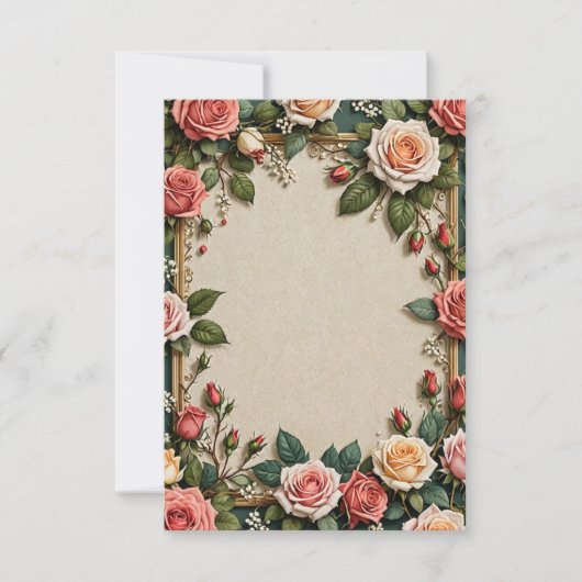 Boeket van Roos Flowers Wedding Kaart (Voorkant)