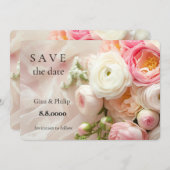 Boeket van roze en witte ranunculus close-up (Voorkant / Achterkant)