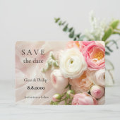 Boeket van roze en witte ranunculus close-up (Staand voorkant)