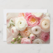 Boeket van roze en witte ranunculus close-up (Achterkant)