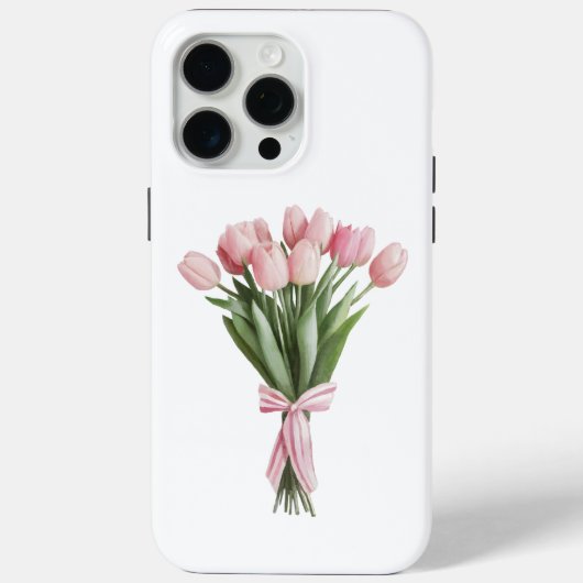 Boeket van roze tulpen Case-Mate iPhone case (Achterkant)