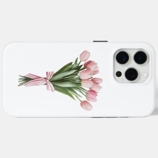 Boeket van roze tulpen Case-Mate iPhone case (Achterkant (horizontaal))