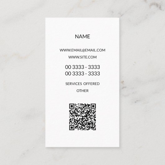 Boeket van Roze Tulpen QR Code Visitekaartje (Achterkant)