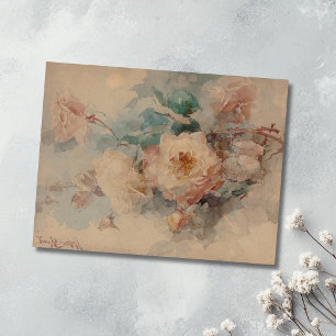 Boeket van Rozen - Franz Bischoff Briefkaart