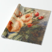 boeket van rozen in een vaas cadeaupapier (Uitgerold)