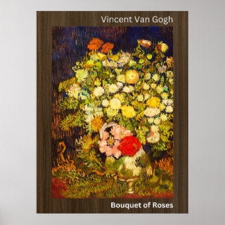 Boeket van Rozen-Vincent Van Gogh Poster