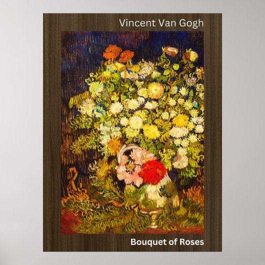 Boeket van Rozen-Vincent Van Gogh Poster (Voorkant)