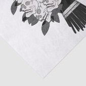 Boeket van Schedelrozen Zwart & Wit Feestje Tissuepapier (Detail)