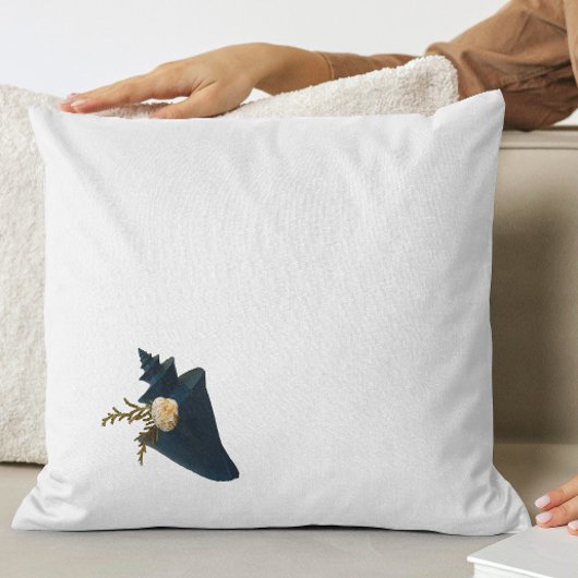 Boeket van Seashells Coastal Blue & White Elegant Kussen