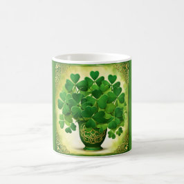 Boeket van Shamrocks St. Patrick's Day Irish Koffiemok