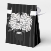 Boeket van Skull Rozen Zwart & Wit Feestgunst Bedankdoosjes (Achterkant)