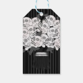 Boeket van Skull Rozen Zwart & Wit Feestgunst Cadeaulabel (Achterkant)