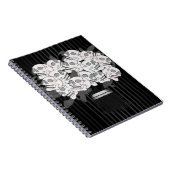 Boeket van Skull Rozen Zwart & Wit Gotisch Feest Notitieboek (Rechterzijde)