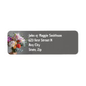 Boeket van Tuinbloemen Bloemen  Etiket (Voorkant)