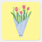 Boeket van Tulpen Sticker (Voorkant)
