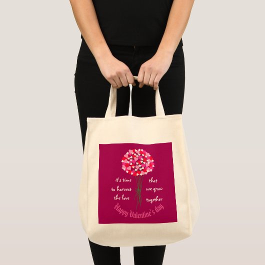 Boeket van Valentijn Love Flowers Tote Bag (Voorkant (product))