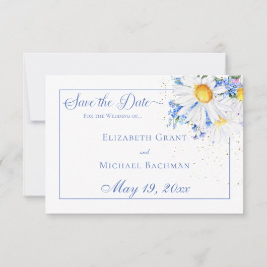 Boeket van veldboeket Opslagkaart voor trouwdatum Save The Date (Voorkant)